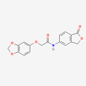 molecular formula C17H13NO6 B4837978 2-(1,3-benzodioxol-5-yloxy)-N-(1-oxo-1,3-dihydro-2-benzofuran-5-yl)acetamide 