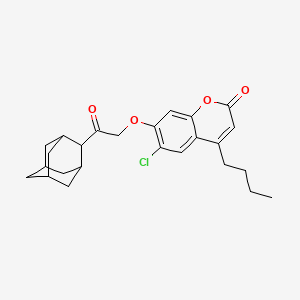 molecular formula C25H29ClO4 B4838017 7-[2-(2-adamantyl)-2-oxoethoxy]-4-butyl-6-chloro-2H-chromen-2-one 