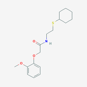 molecular formula C17H25NO3S B4838051 N-[2-(cyclohexylthio)ethyl]-2-(2-methoxyphenoxy)acetamide 