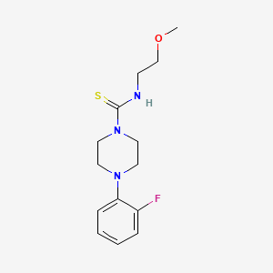 4-(2-fluorophenyl)-N-(2-methoxyethyl)-1-piperazinecarbothioamide