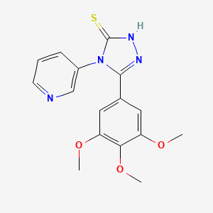 molecular formula C16H16N4O3S B4838188 4-pyridin-3-yl-5-(3,4,5-trimethoxyphenyl)-4H-1,2,4-triazole-3-thiol 