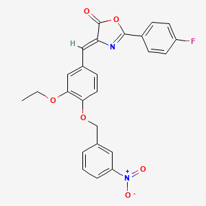 4-{3-ethoxy-4-[(3-nitrobenzyl)oxy]benzylidene}-2-(4-fluorophenyl)-1,3-oxazol-5(4H)-one