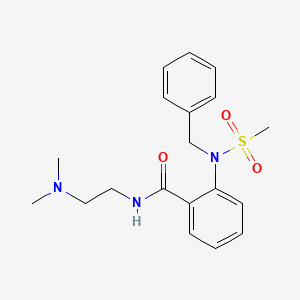 molecular formula C19H25N3O3S B4838211 2-[benzyl(methylsulfonyl)amino]-N-[2-(dimethylamino)ethyl]benzamide 