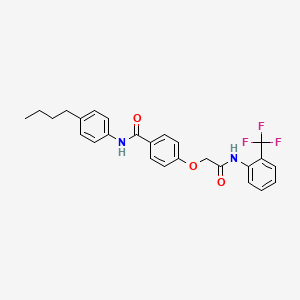 N-(4-butylphenyl)-4-(2-oxo-2-{[2-(trifluoromethyl)phenyl]amino}ethoxy)benzamide