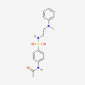 molecular formula C17H21N3O3S B4838269 N-{4-[({2-[methyl(phenyl)amino]ethyl}amino)sulfonyl]phenyl}acetamide 
