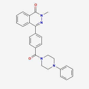 molecular formula C26H24N4O2 B4838282 2-methyl-4-{4-[(4-phenyl-1-piperazinyl)carbonyl]phenyl}-1(2H)-phthalazinone 
