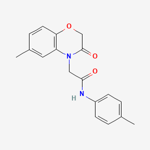 2-(6-methyl-3-oxo-2,3-dihydro-4H-1,4-benzoxazin-4-yl)-N-(4-methylphenyl)acetamide