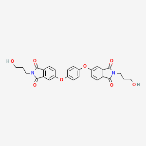 molecular formula C28H24N2O8 B4838311 5,5'-[1,4-phenylenebis(oxy)]bis[2-(3-hydroxypropyl)-1H-isoindole-1,3(2H)-dione] 