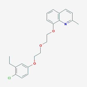 molecular formula C22H24ClNO3 B4838318 8-{2-[2-(4-chloro-3-ethylphenoxy)ethoxy]ethoxy}-2-methylquinoline 