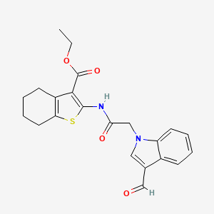 ethyl 2-{[(3-formyl-1H-indol-1-yl)acetyl]amino}-4,5,6,7-tetrahydro-1-benzothiophene-3-carboxylate