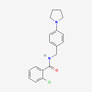 molecular formula C18H19ClN2O B4838333 2-chloro-N-[4-(1-pyrrolidinyl)benzyl]benzamide 