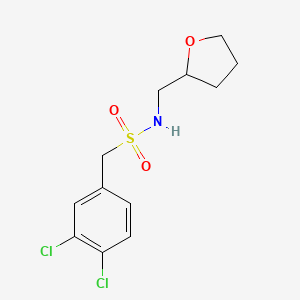molecular formula C12H15Cl2NO3S B4838335 1-(3,4-dichlorophenyl)-N-(tetrahydro-2-furanylmethyl)methanesulfonamide 