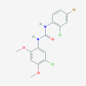 molecular formula C15H13BrCl2N2O3 B4838336 N-(4-bromo-2-chlorophenyl)-N'-(5-chloro-2,4-dimethoxyphenyl)urea 