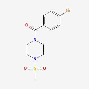 molecular formula C12H15BrN2O3S B4838346 1-(4-bromobenzoyl)-4-(methylsulfonyl)piperazine 