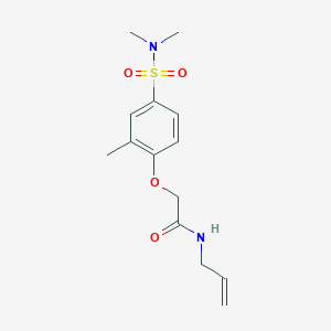 molecular formula C14H20N2O4S B4838351 N-allyl-2-{4-[(dimethylamino)sulfonyl]-2-methylphenoxy}acetamide 