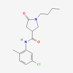 1-butyl-N-(5-chloro-2-methylphenyl)-5-oxo-3-pyrrolidinecarboxamide