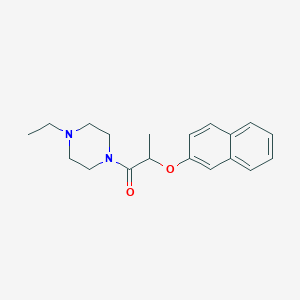 molecular formula C19H24N2O2 B4838377 1-ethyl-4-[2-(2-naphthyloxy)propanoyl]piperazine 