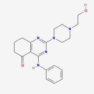 molecular formula C20H25N5O2 B4838387 4-anilino-2-[4-(2-hydroxyethyl)-1-piperazinyl]-7,8-dihydro-5(6H)-quinazolinone 