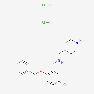 molecular formula C20H27Cl3N2O B4838418 [2-(benzyloxy)-5-chlorobenzyl](4-piperidinylmethyl)amine dihydrochloride 