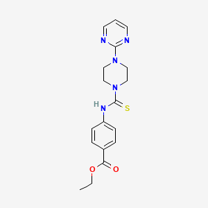 ethyl 4-({[4-(2-pyrimidinyl)-1-piperazinyl]carbonothioyl}amino)benzoate