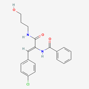 N-(2-(4-chlorophenyl)-1-{[(3-hydroxypropyl)amino]carbonyl}vinyl)benzamide