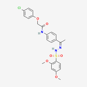 2-(4-chlorophenoxy)-N-(4-{N-[(2,4-dimethoxyphenyl)sulfonyl]ethanehydrazonoyl}phenyl)acetamide