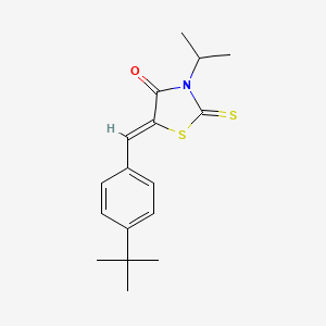 molecular formula C17H21NOS2 B4838466 5-(4-tert-butylbenzylidene)-3-isopropyl-2-thioxo-1,3-thiazolidin-4-one 