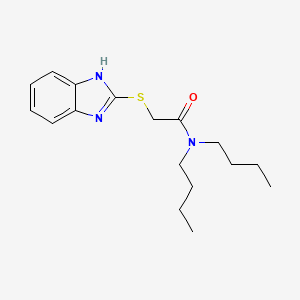 molecular formula C17H25N3OS B4838474 2-(1H-benzimidazol-2-ylthio)-N,N-dibutylacetamide 