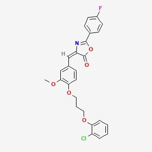 4-{4-[3-(2-chlorophenoxy)propoxy]-3-methoxybenzylidene}-2-(4-fluorophenyl)-1,3-oxazol-5(4H)-one