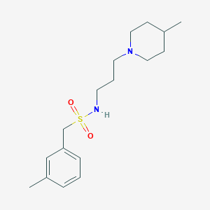 molecular formula C17H28N2O2S B4838518 1-(3-methylphenyl)-N-[3-(4-methyl-1-piperidinyl)propyl]methanesulfonamide 