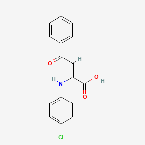 2-[(4-chlorophenyl)amino]-4-oxo-4-phenyl-2-butenoic acid