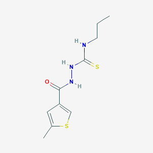 molecular formula C10H15N3OS2 B4838542 2-[(5-methyl-3-thienyl)carbonyl]-N-propylhydrazinecarbothioamide CAS No. 667436-26-2
