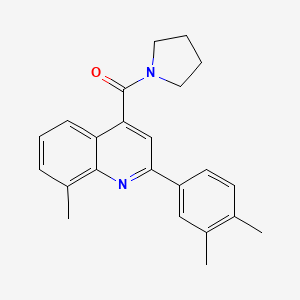 2-(3,4-dimethylphenyl)-8-methyl-4-(1-pyrrolidinylcarbonyl)quinoline