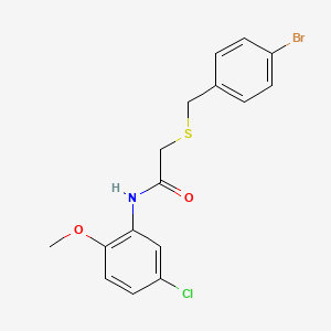 2-[(4-bromobenzyl)thio]-N-(5-chloro-2-methoxyphenyl)acetamide