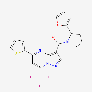 3-{[2-(2-furyl)-1-pyrrolidinyl]carbonyl}-5-(2-thienyl)-7-(trifluoromethyl)pyrazolo[1,5-a]pyrimidine