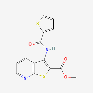 molecular formula C14H10N2O3S2 B4838595 methyl 3-[(2-thienylcarbonyl)amino]thieno[2,3-b]pyridine-2-carboxylate 
