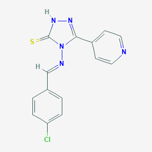 molecular formula C14H10ClN5S B483861 4-[(4-chlorobenzylidene)amino]-5-(4-pyridinyl)-2,4-dihydro-3H-1,2,4-triazole-3-thione CAS No. 1360431-74-8