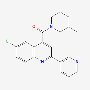molecular formula C21H20ClN3O B4838612 6-chloro-4-[(3-methyl-1-piperidinyl)carbonyl]-2-(3-pyridinyl)quinoline 