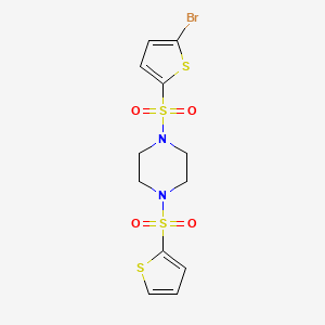 molecular formula C12H13BrN2O4S4 B4838614 1-[(5-bromo-2-thienyl)sulfonyl]-4-(2-thienylsulfonyl)piperazine 