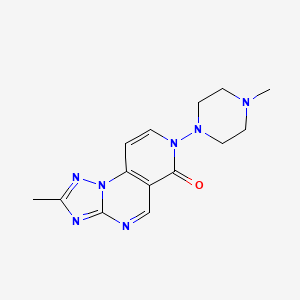 molecular formula C14H17N7O B4838622 2-methyl-7-(4-methyl-1-piperazinyl)pyrido[3,4-e][1,2,4]triazolo[1,5-a]pyrimidin-6(7H)-one 