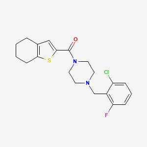 molecular formula C20H22ClFN2OS B4838636 1-(2-chloro-6-fluorobenzyl)-4-(4,5,6,7-tetrahydro-1-benzothien-2-ylcarbonyl)piperazine 