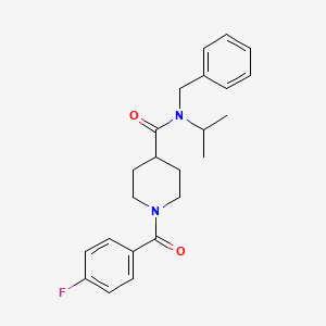 molecular formula C23H27FN2O2 B4838644 N-benzyl-1-(4-fluorobenzoyl)-N-isopropyl-4-piperidinecarboxamide 