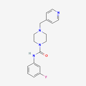 molecular formula C17H19FN4O B4838646 N-(3-fluorophenyl)-4-(4-pyridinylmethyl)-1-piperazinecarboxamide 