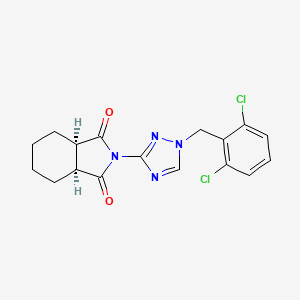 molecular formula C17H16Cl2N4O2 B4838683 (3aR,7aS)-2-[1-(2,6-dichlorobenzyl)-1H-1,2,4-triazol-3-yl]hexahydro-1H-isoindole-1,3(2H)-dione 