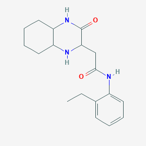 N-(2-ethylphenyl)-2-(3-oxodecahydro-2-quinoxalinyl)acetamide