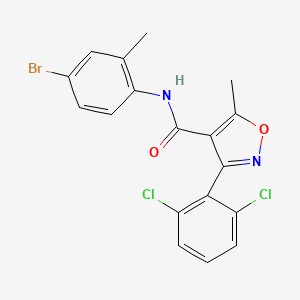 molecular formula C18H13BrCl2N2O2 B4838721 N-(4-bromo-2-methylphenyl)-3-(2,6-dichlorophenyl)-5-methyl-4-isoxazolecarboxamide 