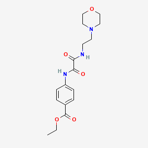molecular formula C17H23N3O5 B4838742 ethyl 4-{[{[2-(4-morpholinyl)ethyl]amino}(oxo)acetyl]amino}benzoate 