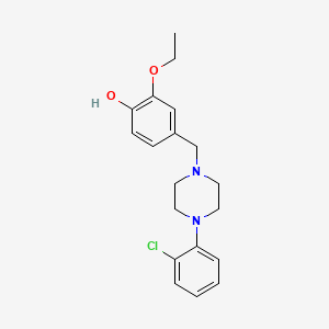 molecular formula C19H23ClN2O2 B4838769 4-{[4-(2-chlorophenyl)-1-piperazinyl]methyl}-2-ethoxyphenol 