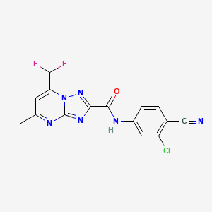 N-(3-chloro-4-cyanophenyl)-7-(difluoromethyl)-5-methyl[1,2,4]triazolo[1,5-a]pyrimidine-2-carboxamide