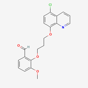 2-{3-[(5-chloro-8-quinolinyl)oxy]propoxy}-3-methoxybenzaldehyde